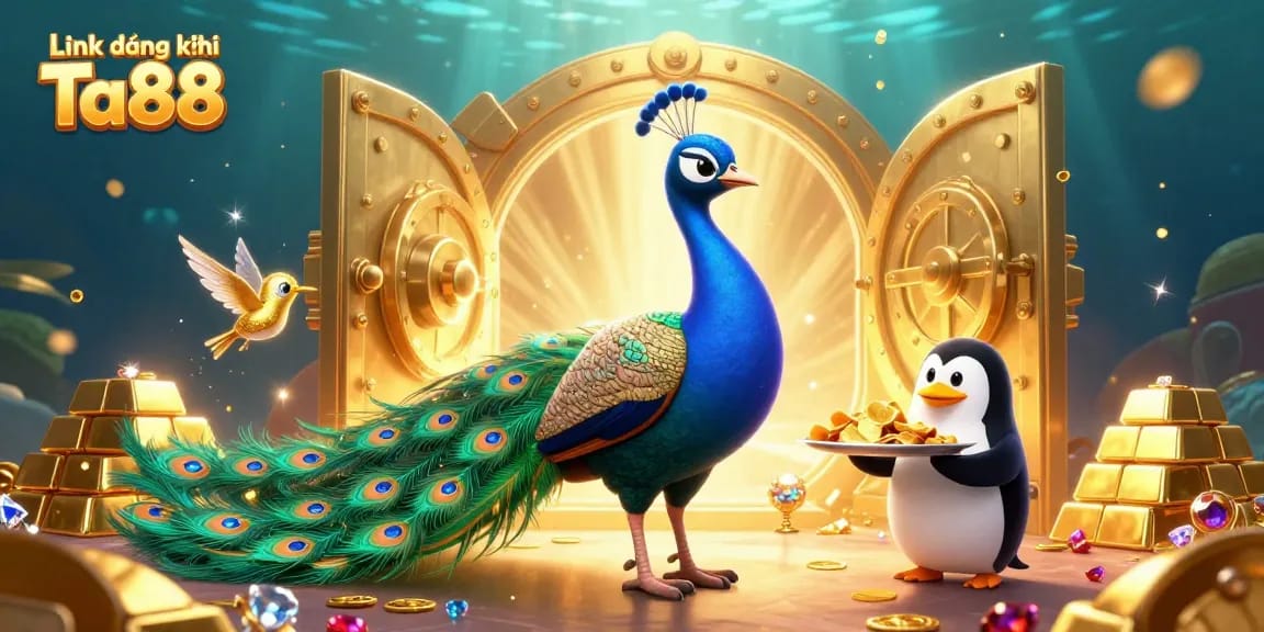 Engage with Link đăng ký Ta88 through a vibrant 3D scene full of rich casino elements and premium graphics.