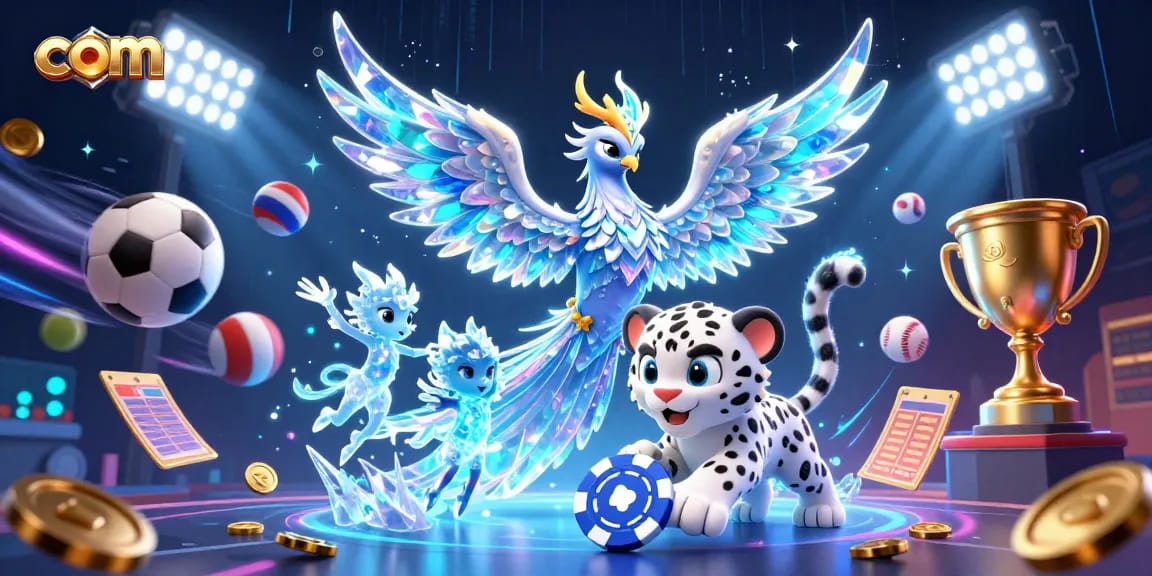 Engage with com while experiencing the magical atmosphere of a vibrant 3D casino scene.