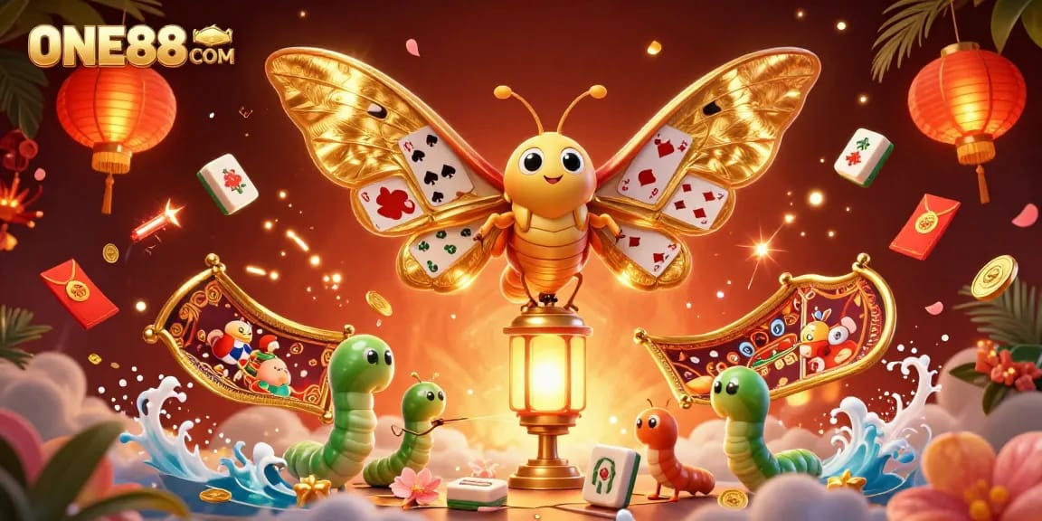 Engage with thrilling gameplay at ONE88 COM in this vibrant casino-themed illustration.