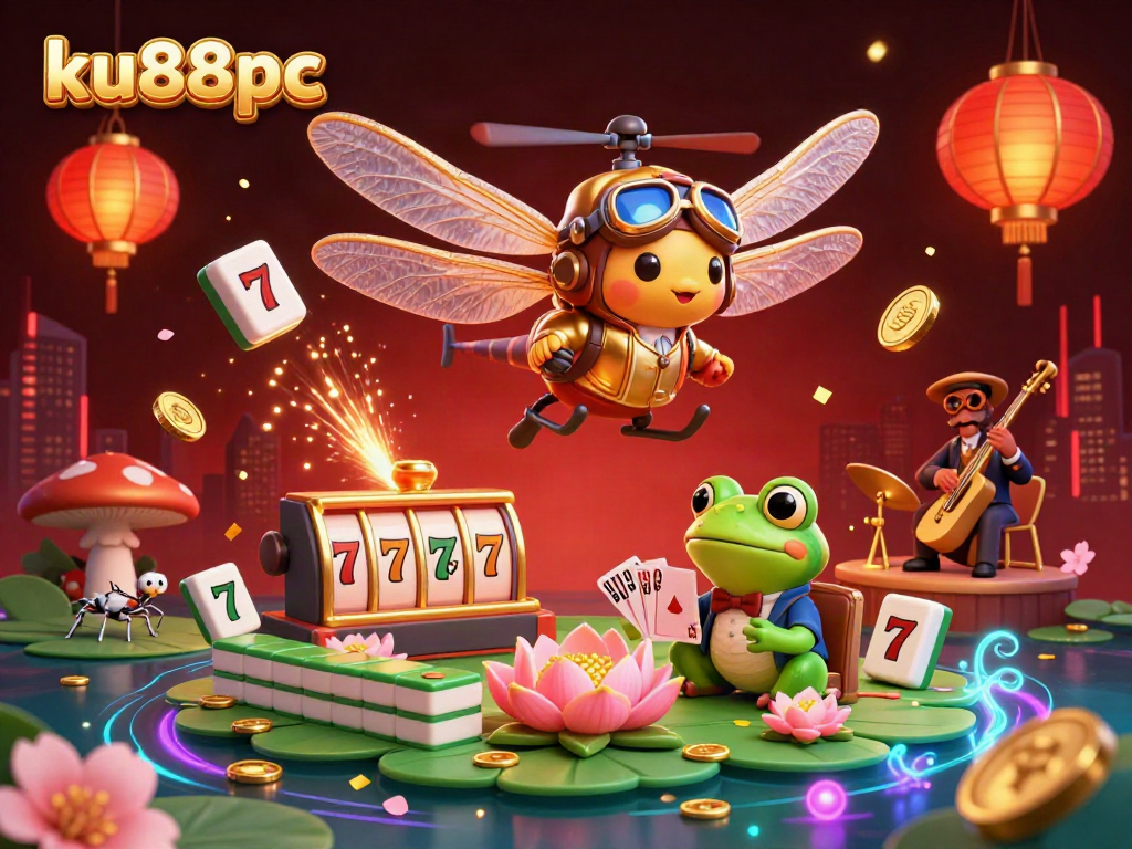Experience thrilling gameplay at ku88pc with a vibrant casino scene featuring colorful characters and dynamic elements.