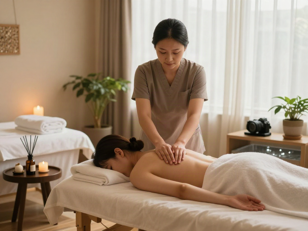 Experience relaxing 부평출장 massage therapy in a serene environment with soothing aromas.