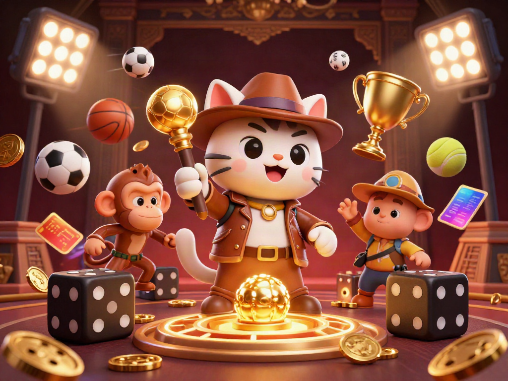 Experience thrilling bets at 88kbet with a dynamic scene of an explorer uncovering casino treasures.