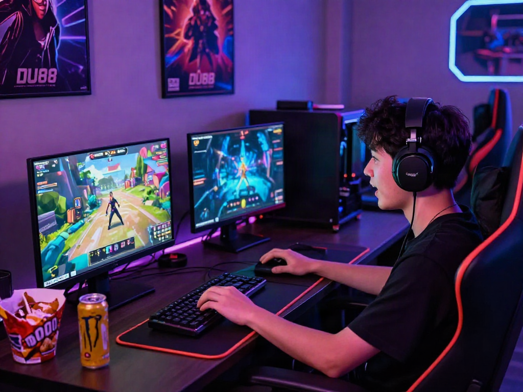 Player immersed in DU88 online gaming experience with vibrant visuals.
