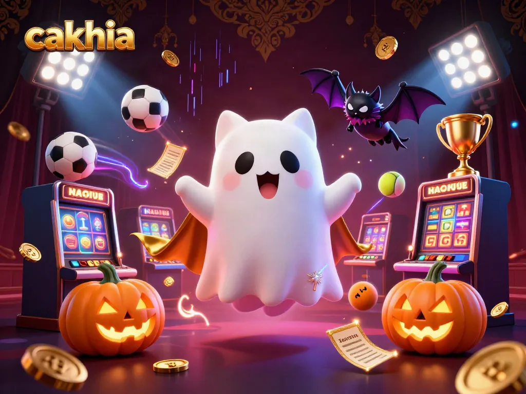 Engage in exciting sports betting action with cakhia's immersive ghost cat scene in a haunted casino.