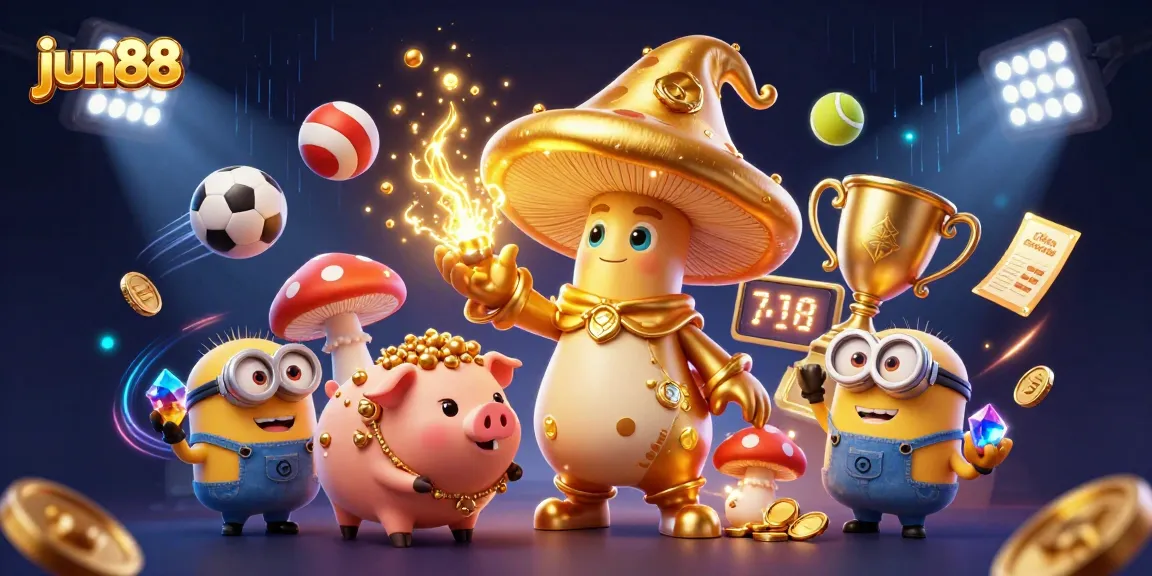 Engage with exciting gaming at jun88, featuring vibrant sports elements and magical characters.