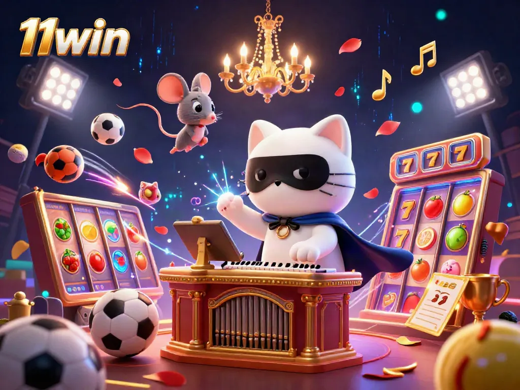 Win big at 11win casino with dynamic 3D visuals showcasing gambling excitement.