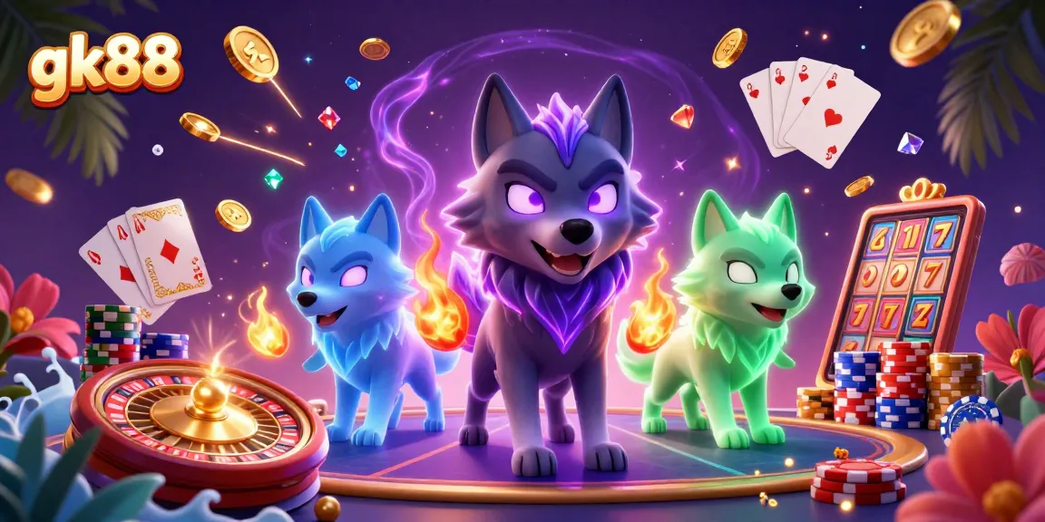 Sở hữu gk88, hình ảnh 3D gồm sói huyền bí và đa dạng yếu tố trò chơi cờ bạc