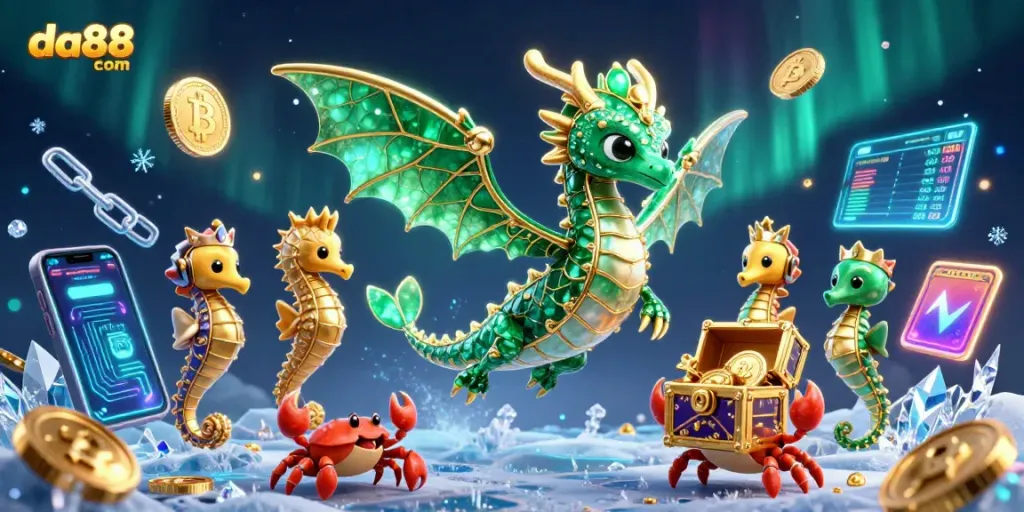 Experience thrilling gaming at da88 com with this dynamic underwater casino scene.
