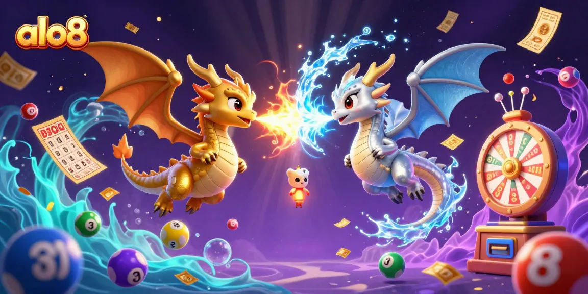 Experience the thrill of gambling at alo8 with vibrant dragons and dynamic lottery elements.