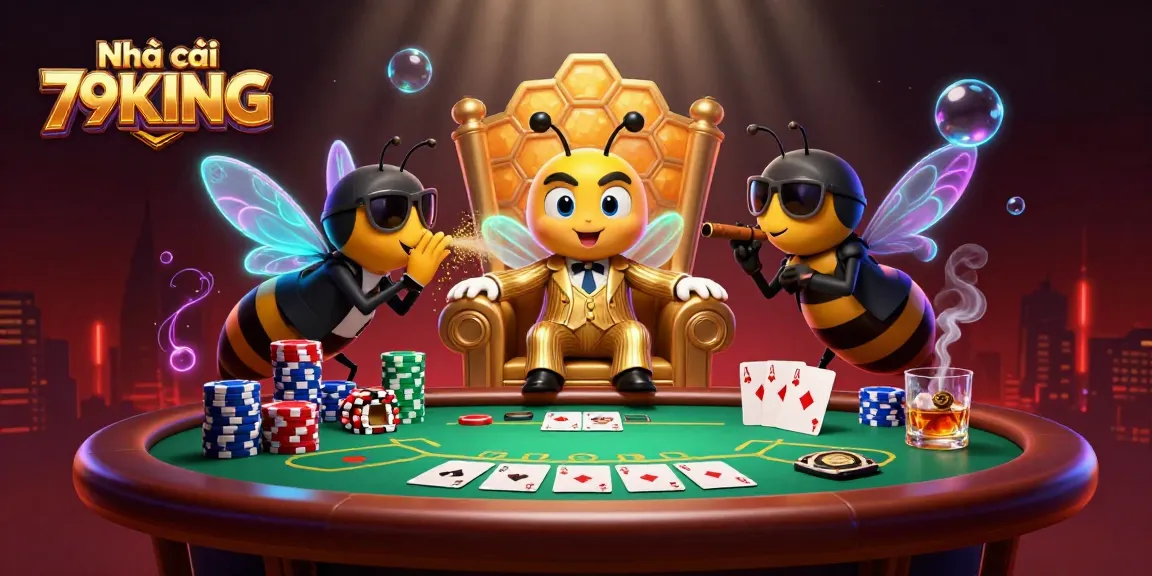 Engage with high-stakes poker at Nhà cái 79KING, featuring a charismatic mob boss in a vibrant casino.