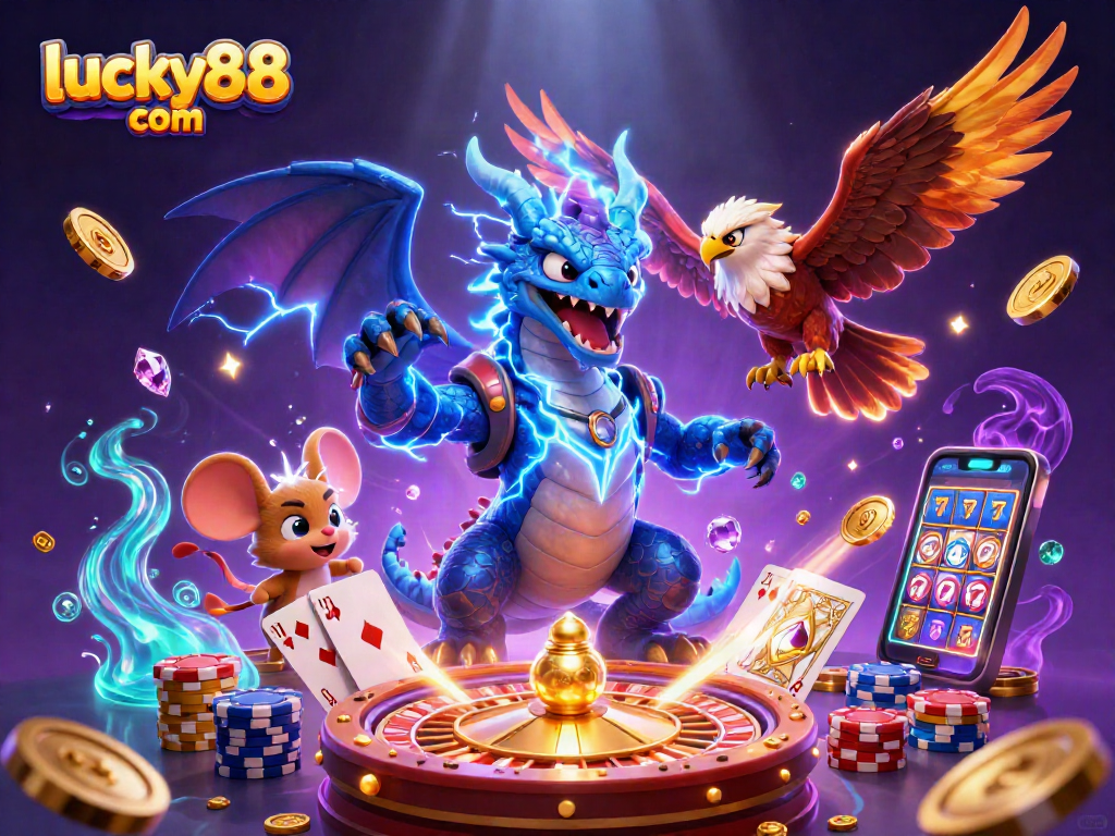 Engage in thrilling gameplay at lucky88 com with dynamic casino elements and vibrant characters.