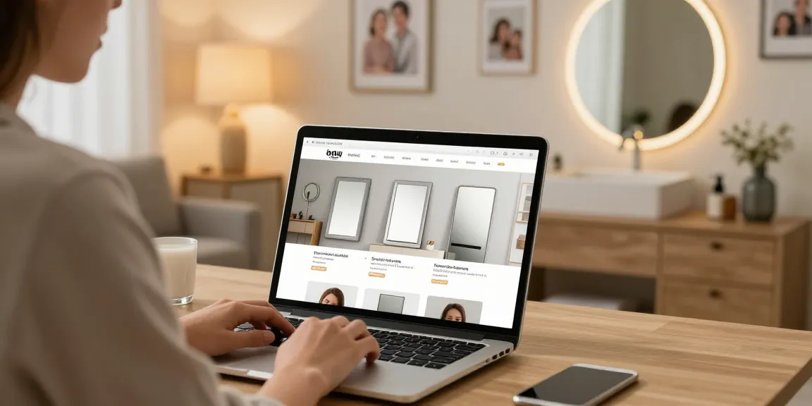 An attractive oglinda baie displayed in an online shopping marketplace, showcasing best deals and premium quality for buyer's guide.