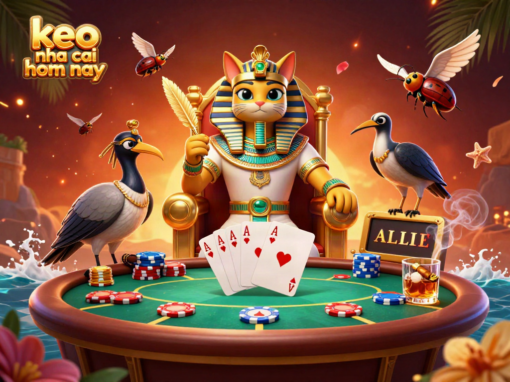 Experience keo nha cai hom nay with our vibrant 3D casino-themed illustration featuring dynamic characters and game elements.