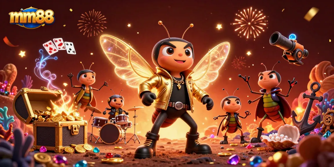 Win exciting prizes with mm88’s adventurous 3D casino theme illustration featuring a vibrant scene.