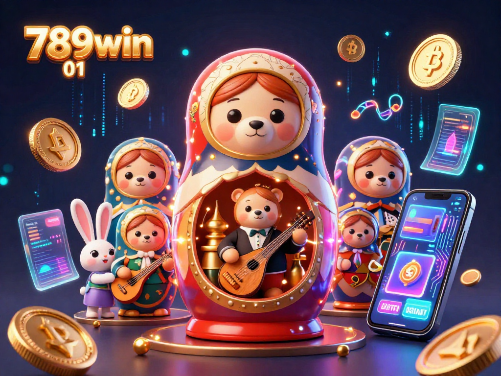 Engage with exciting casino fun in the vibrant 789win 01 illustration featuring engaging characters and crypto elements.