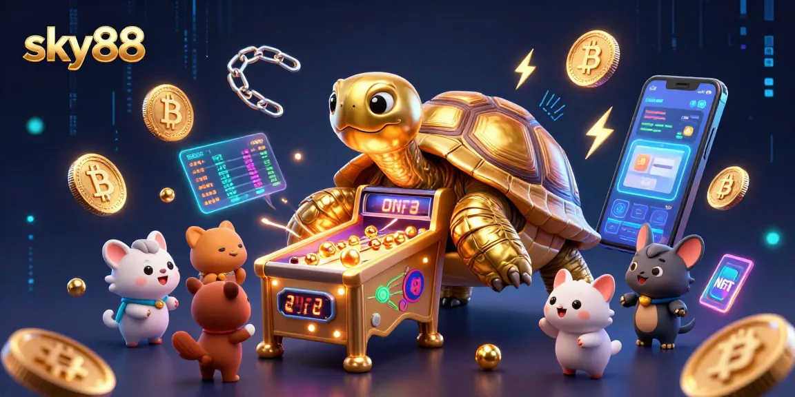 Experience sky88's exciting crypto casino with animated tortoise and games. Join the fun now!