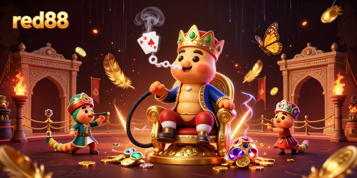 Experience thrilling gameplay with red88 at this vibrant casino-themed illustration.