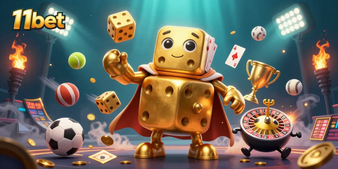 Bet big with 11bet's vibrant gaming experiences, featuring bold animated casino elements.